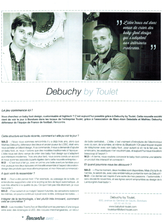 Pulsion magazine – Debuchy by Toulet – Septiembre 2014