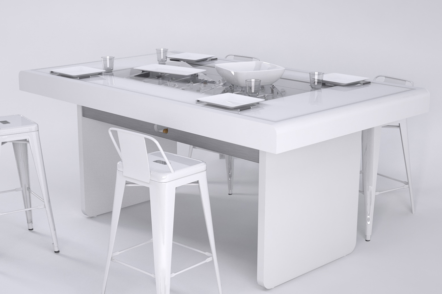 Foosball table convertible into a desk - Foosball Toulet