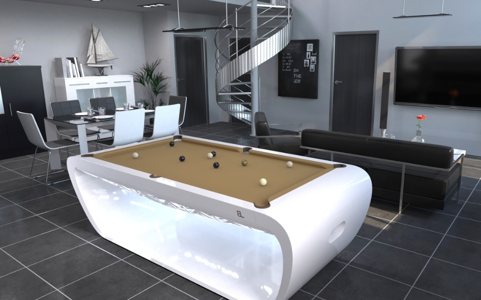 Acheter billard design Blacklight blanc - Billard anglais - Billards Toulet