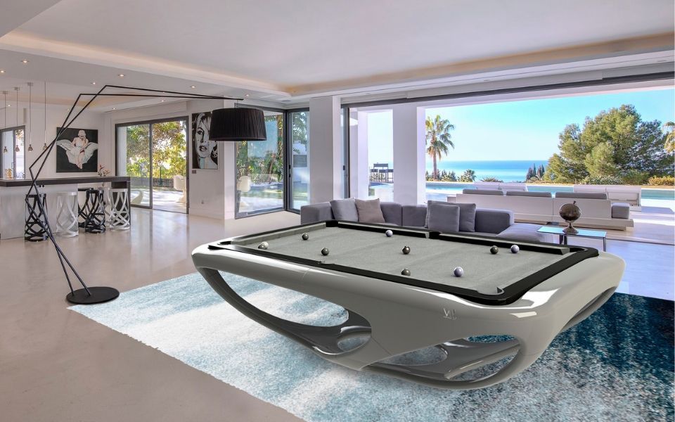 Billard table - Design - Billards Toulet - Whitelight - gris