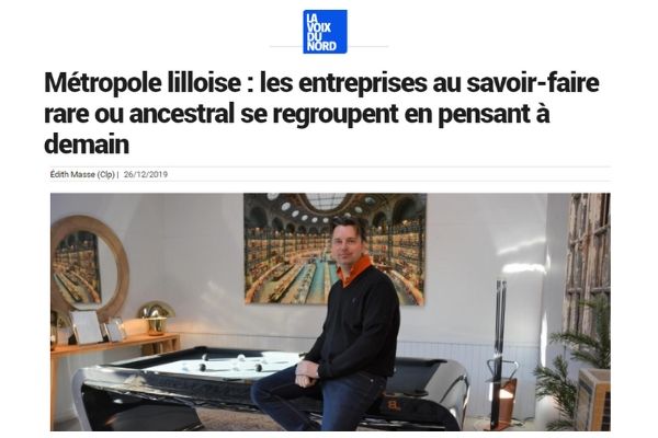 Le savoir-faire des Billards Toulet mis en avant dans la Voix Du Nord