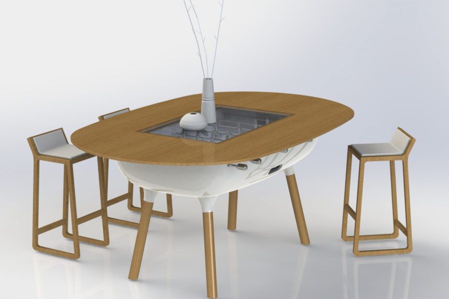 Foosball table design convertible into a design - Pure