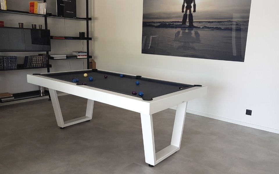 Table de billard moderne - Iron blanc - Billards Toulet