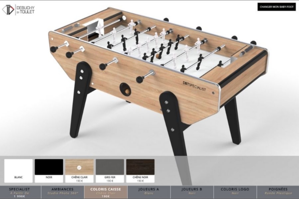 Discover the new 360 ° configurator to personalize your table football.