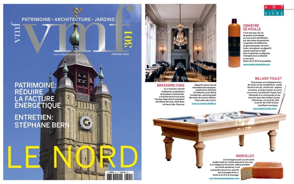 Billards Toulet article Patrimoine Nord de la France - Magazine VMF