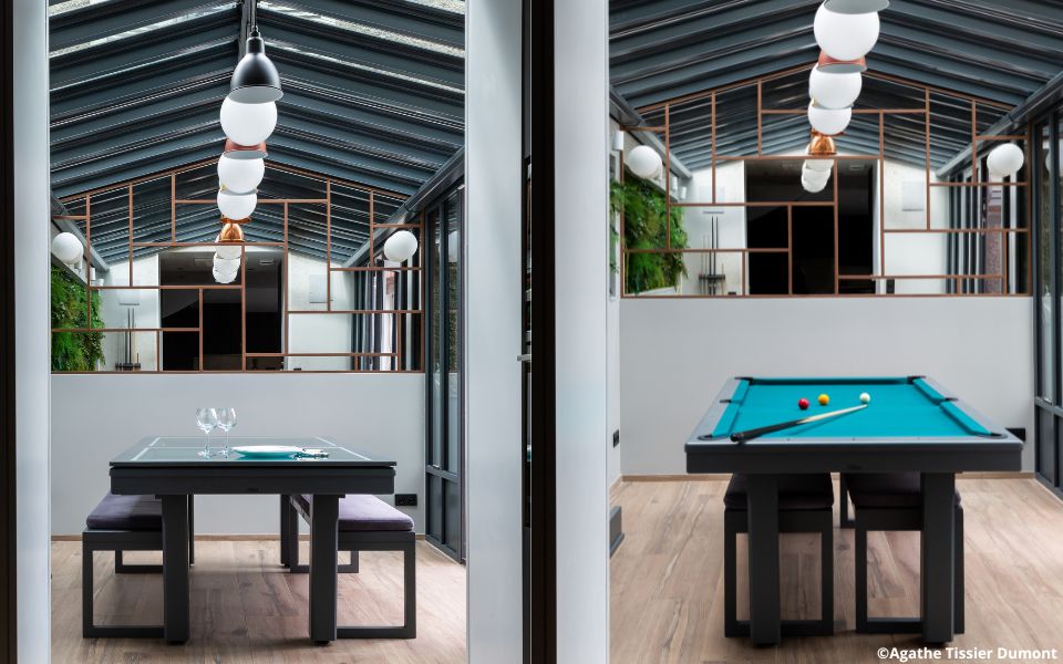 transformar una mesa de billar en una mesa de comedo Broadway - Billards Toulet