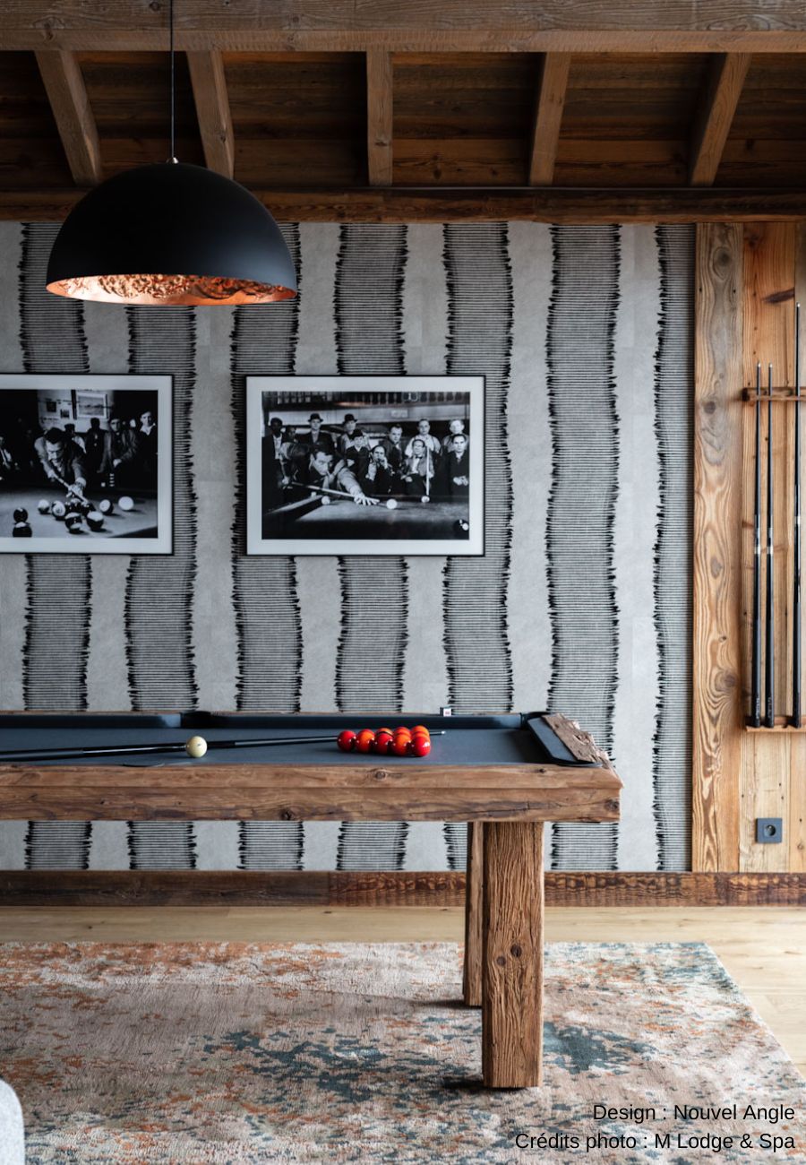 nouvel angle hotel lodge spa Luxe billard Megeve sur mesure - Billards Toulet