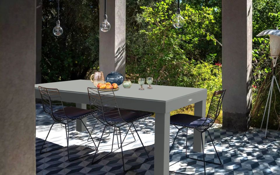 billard table à manger extérieure grise personnalisable Mercure - Billards Toulet