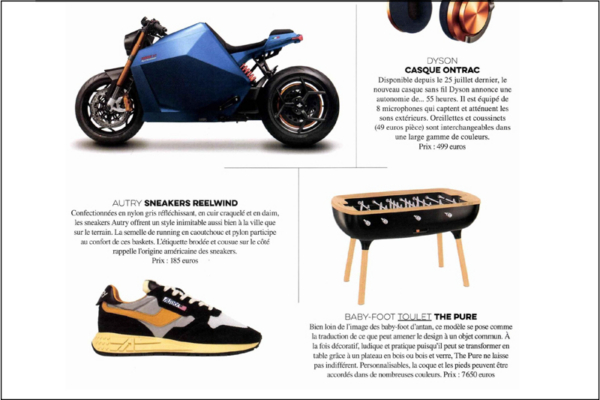 Baby-foot THE PURE de Toulet : à l&rsquo;honneur dans le magazine MOTO HEROES.