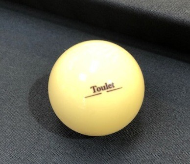 Bille de billard blanche logo Toulet – 508-mm