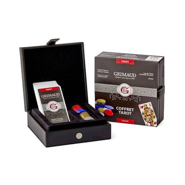 Coffret tarot expert 60 jetons – façon cuir