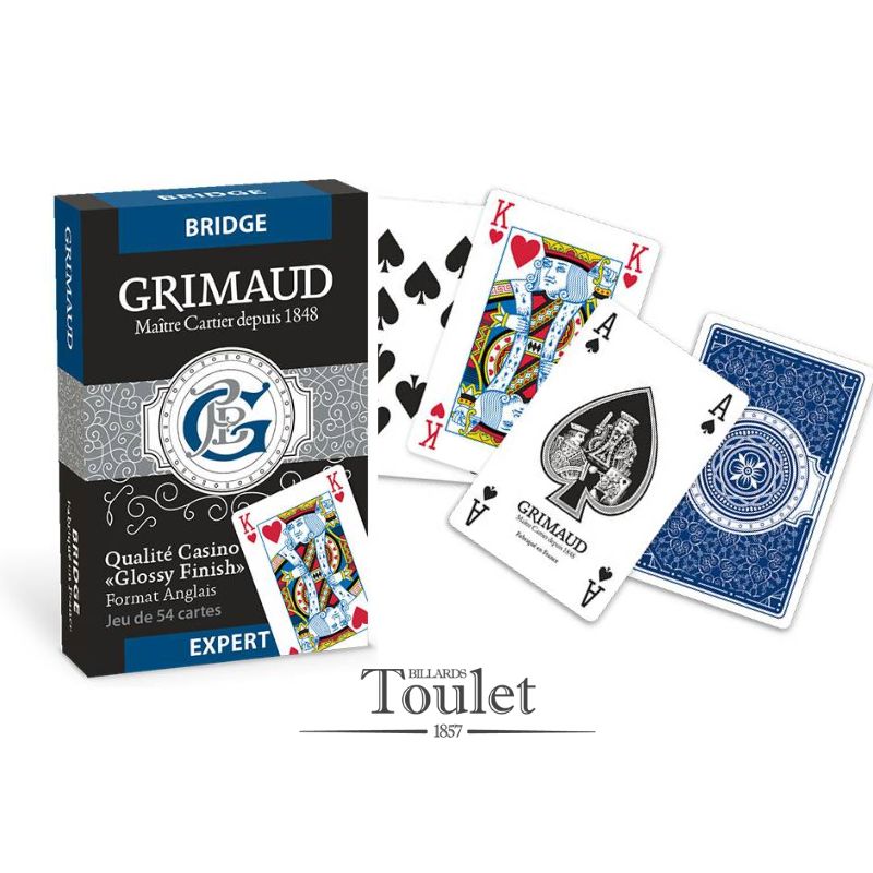 Jeu de 54 cartes plastifiées Bridge Grimaud Expert