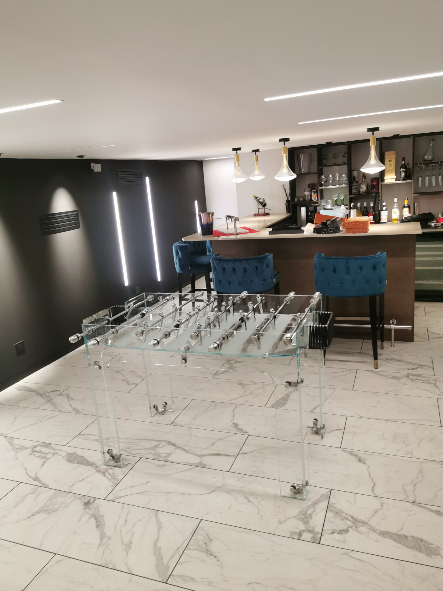 acheter baby-foot luxe verre design Carat Toulet fabrication française