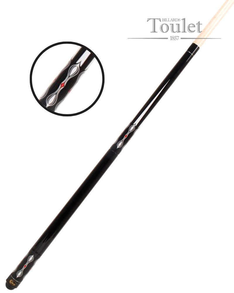 Queue de billard français noire Orca S2 n°1 Orca 140 cm – 2 pièces