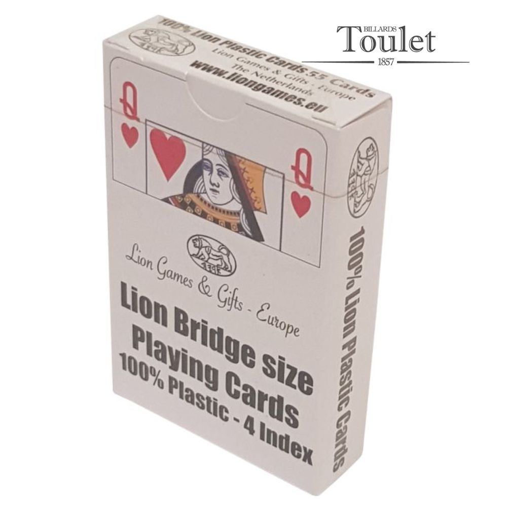 Jeu de cartes plastique Bridge Lion