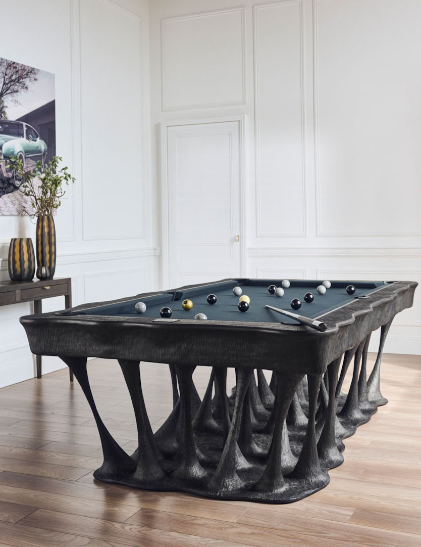 table de jeu collaboration designer Black Bi pièce unique Toulet