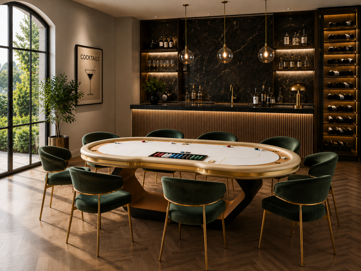 table de poker haut de gamme luxe River - Maison Toulet