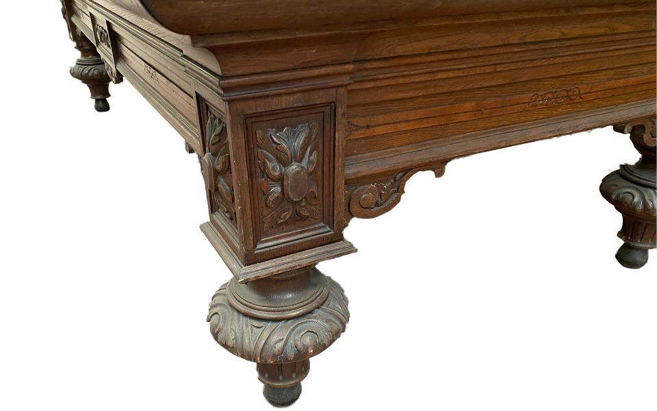 billard ancien charles X restaure chene 34 - Toulet