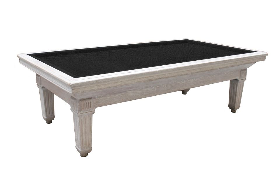 billard ancien renové art déco blanc français toulet