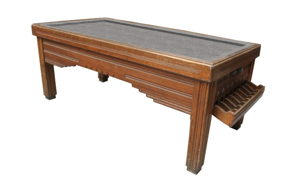 billard ancien russe en chêne petite taille jeux de café Toulet