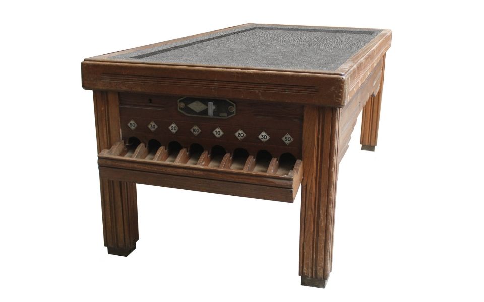 billard ancien russe en chêne petite taille jeux de café Toulet