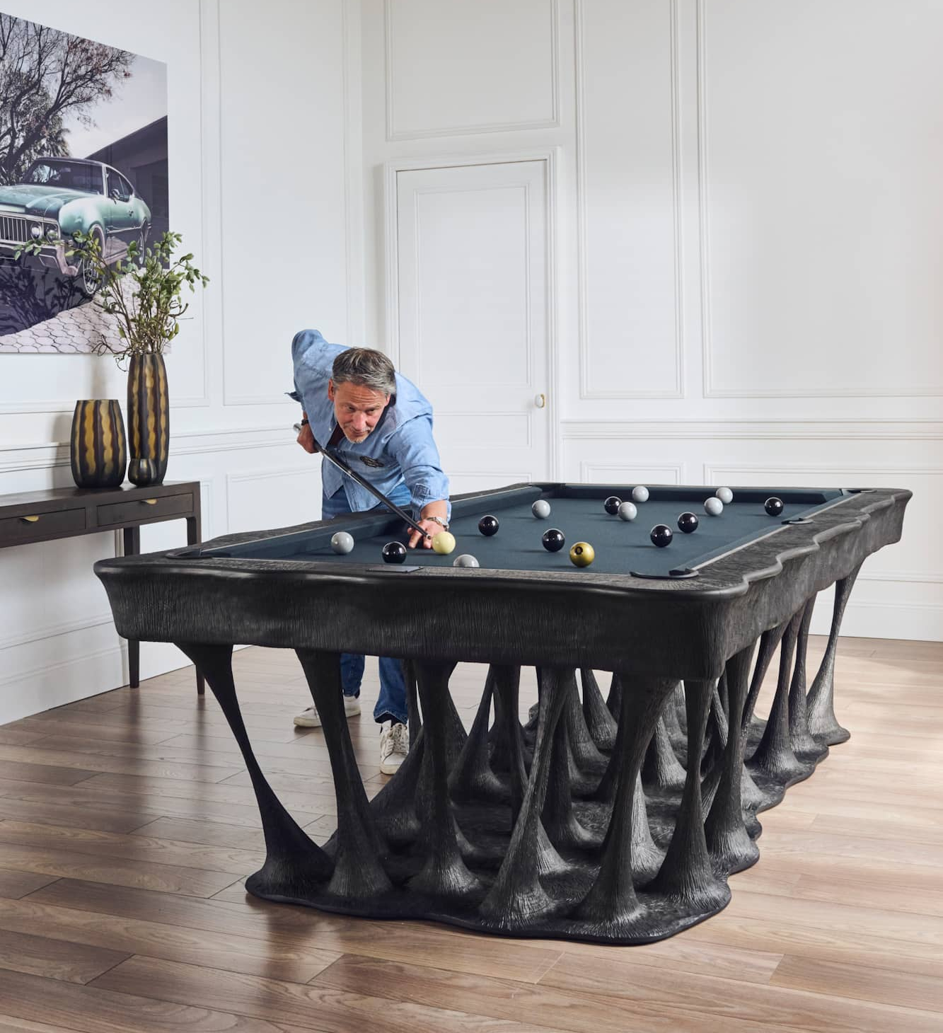 billard oeuvre d'art artiste designer Frédéric D Driani Black Bi Toulet
