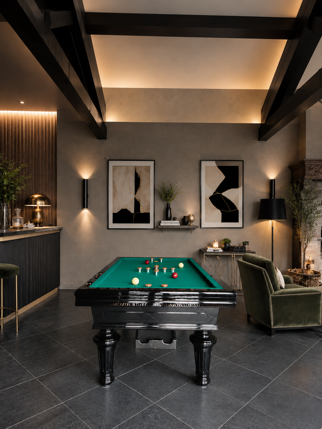 billard Golf classique Empereur laqué noir Toulet