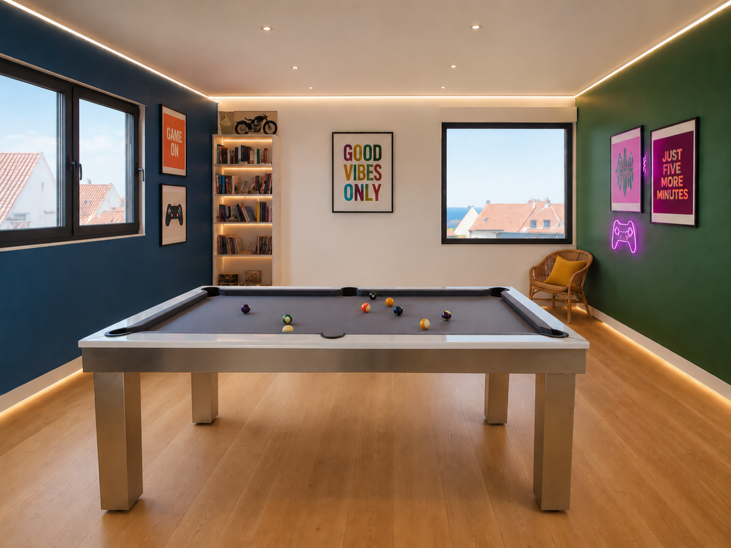 billard Lambert Table blanc anglais salle de jeux Toulet
