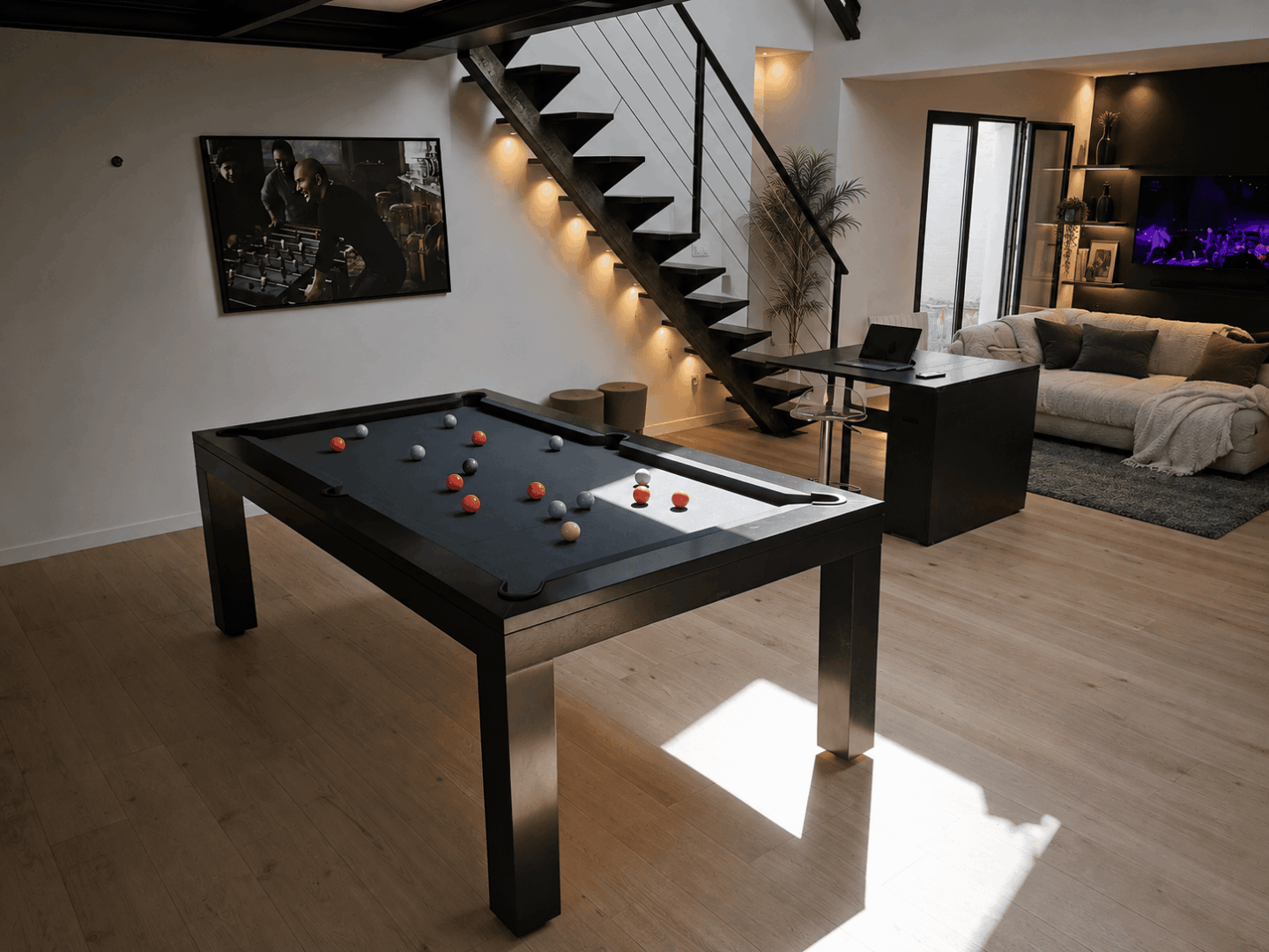 salle de jeux billard bureau Pearly convertible Toulet