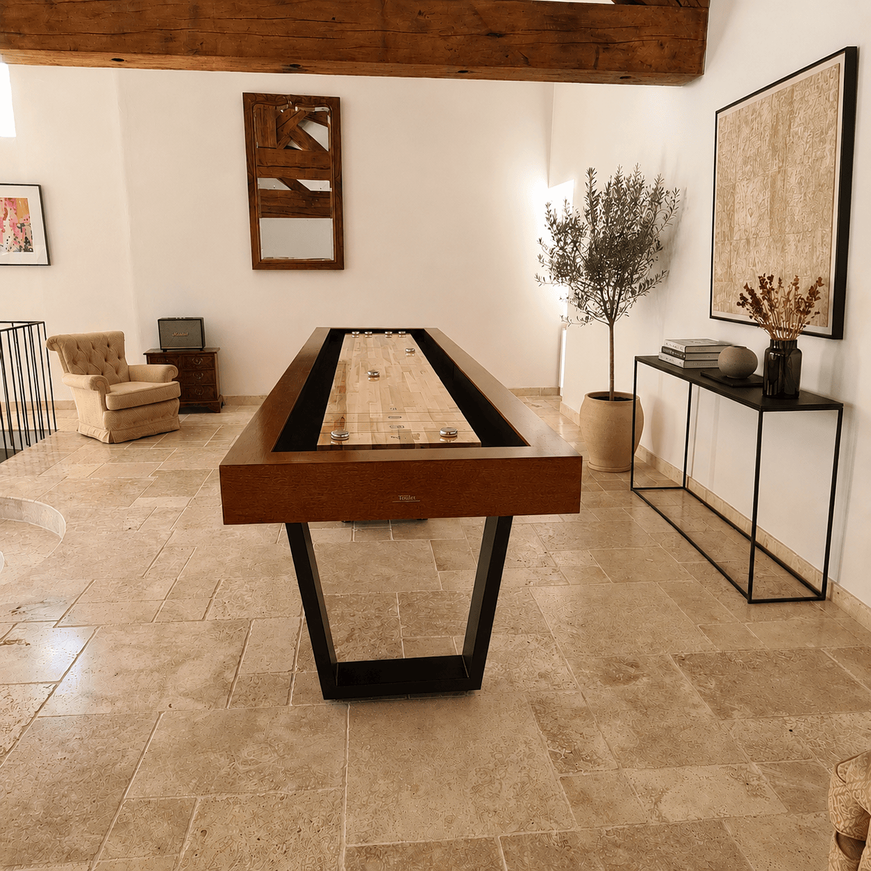shuffleboard Iron en bois moderne personnalisable fabrication française Toulet