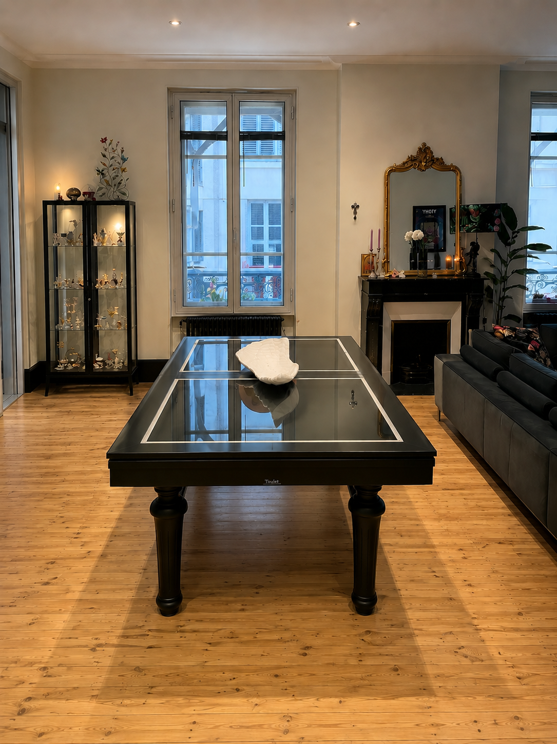 table de billard convertible table repas noir