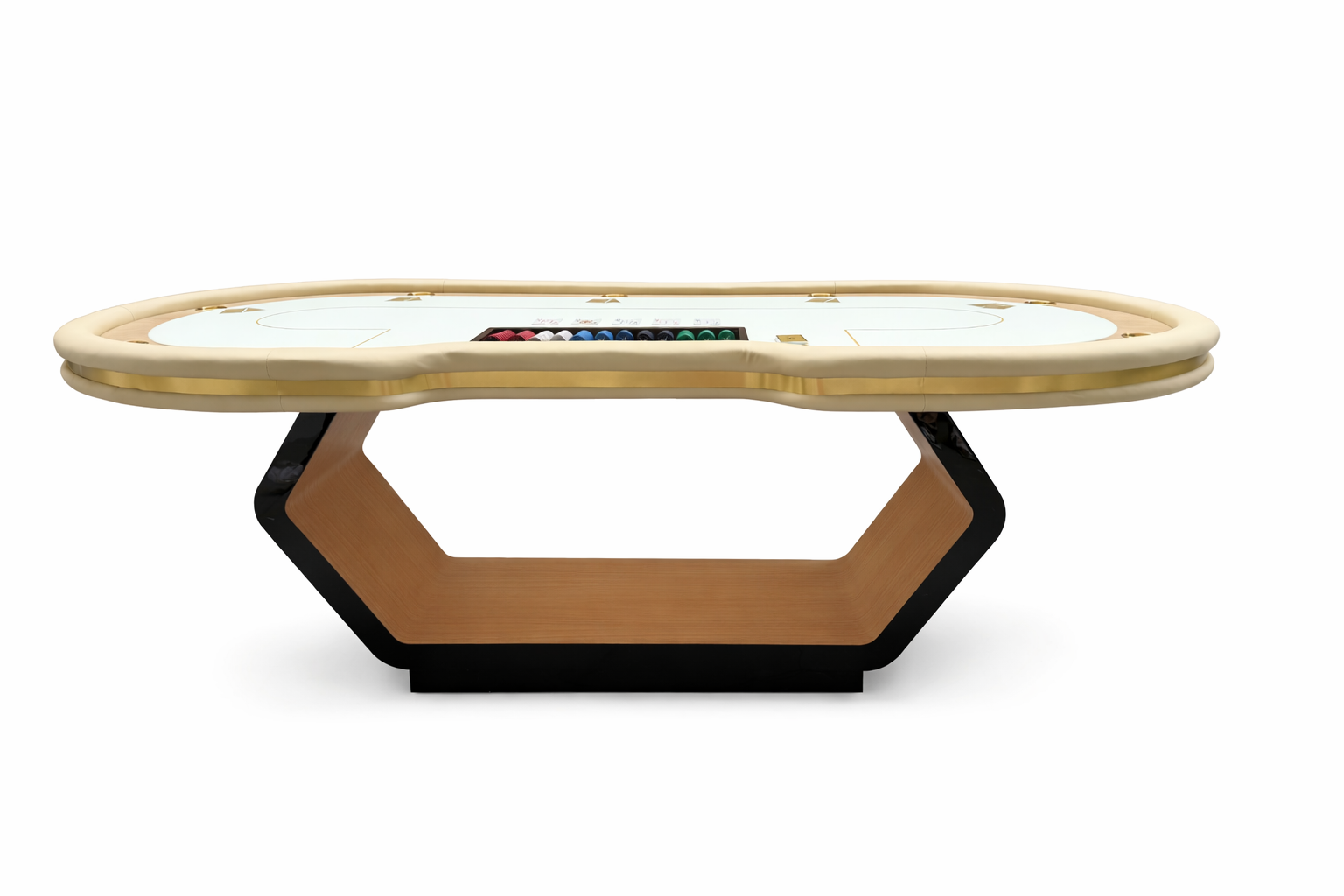 table de poker River luxe design personnalisable cuir Maison Toulet